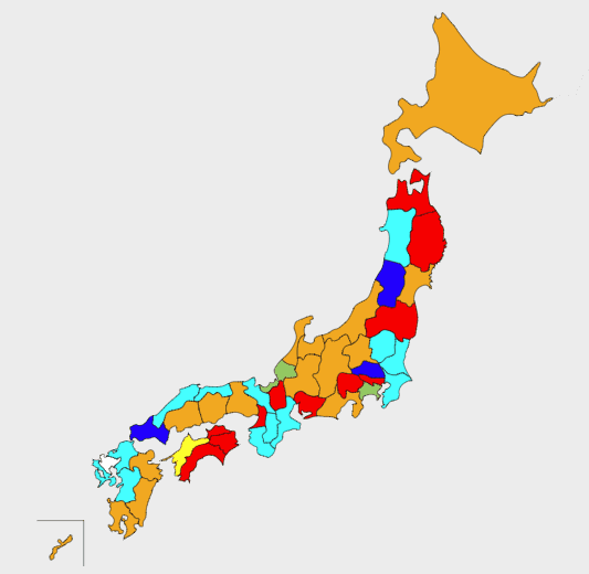 カラオケ店舗日本分布図